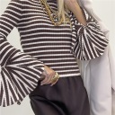 maglia in costina elasticizzata volant